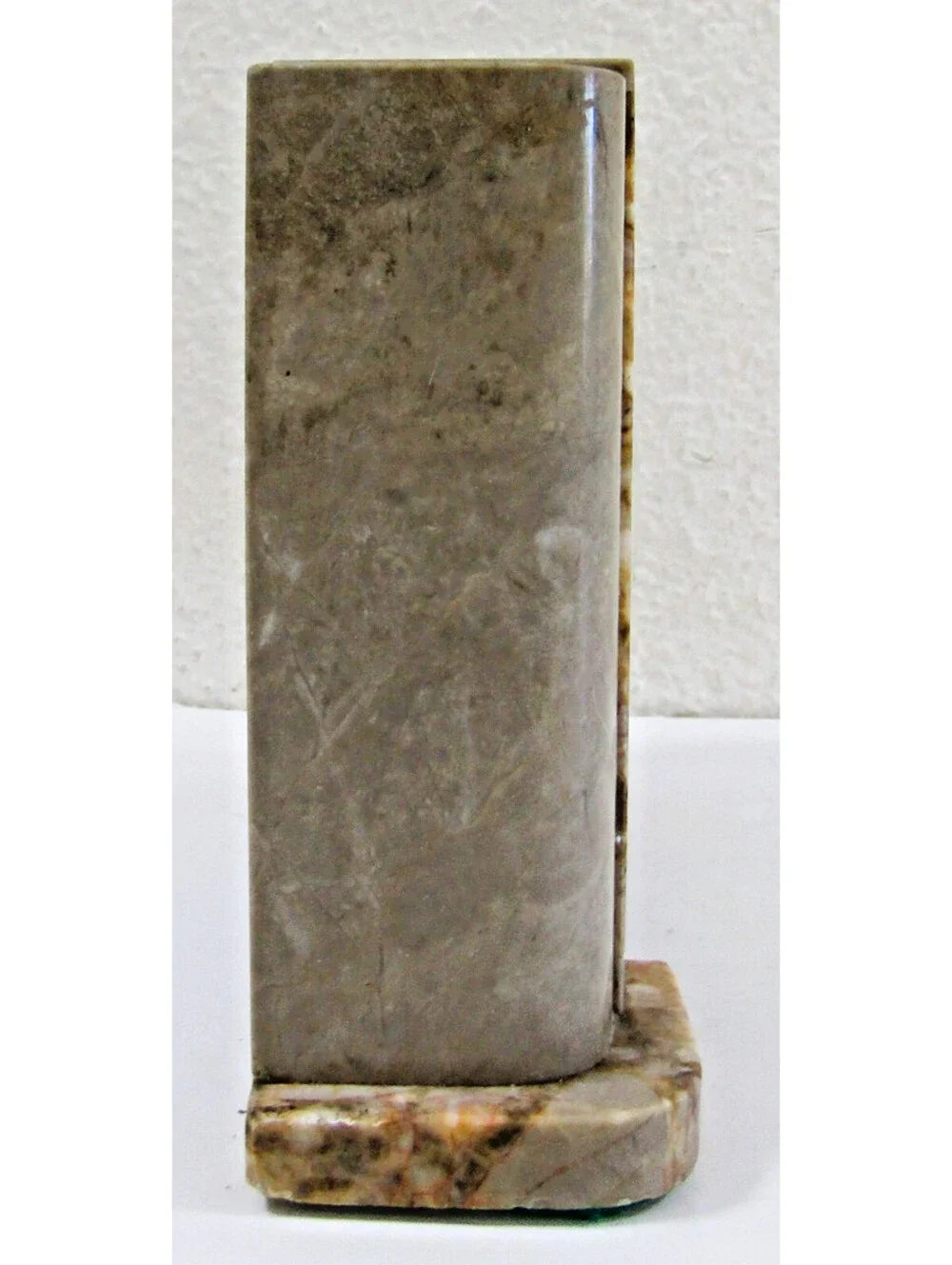 Seikosha Art Deco 1930s Onyx and Gray Marble Table Clock